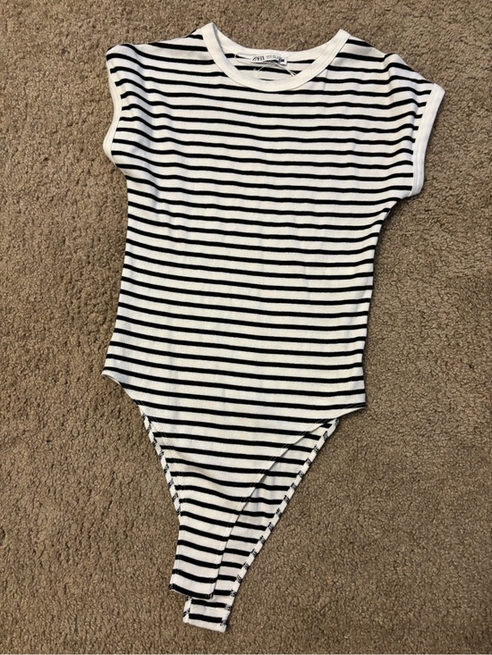 Zara Tops - Zara Black & White Striped Kids One-Piece Bodysuit
